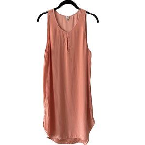 Aritzia Wilfred Silk Midi Dress Sleeveless Peach Womens Small